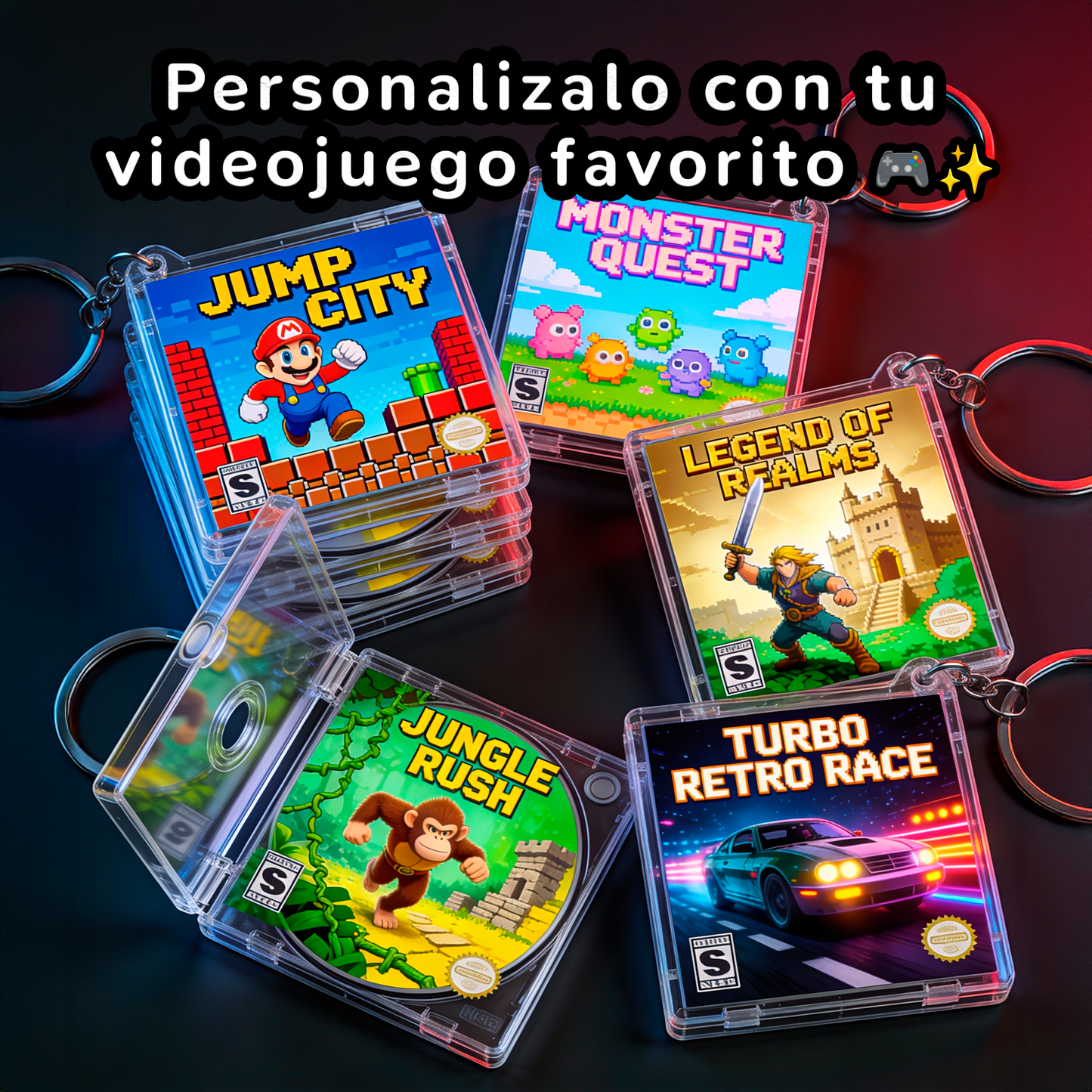 Mini Llavero Videojuego Personalizable